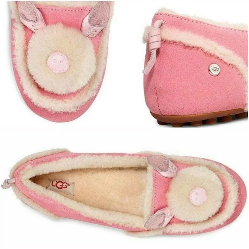 UGG Pink Fuzzy Women's Slippers - Picture 7 of 7